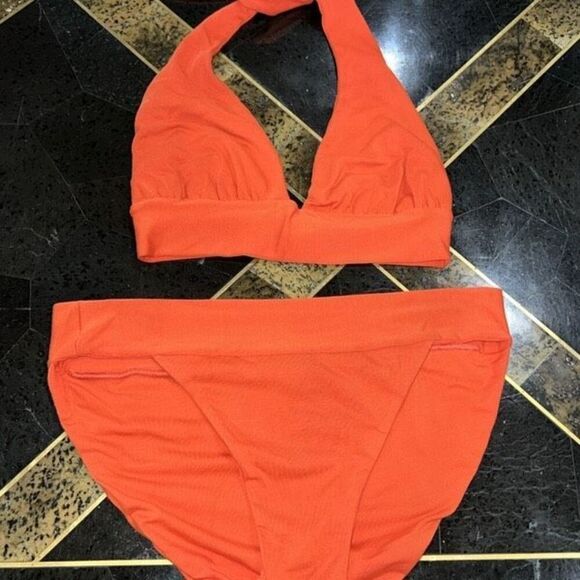 Susana Monaco Pumpkin Orange Spice Bikini Size M - Picture 1 of 3